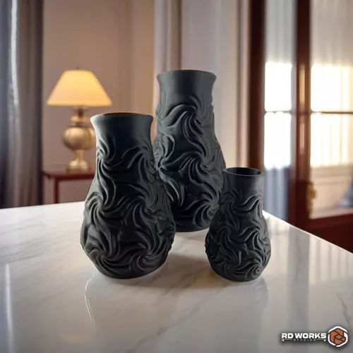 Kit Vaso 3d Decoração Ambientes Modernos